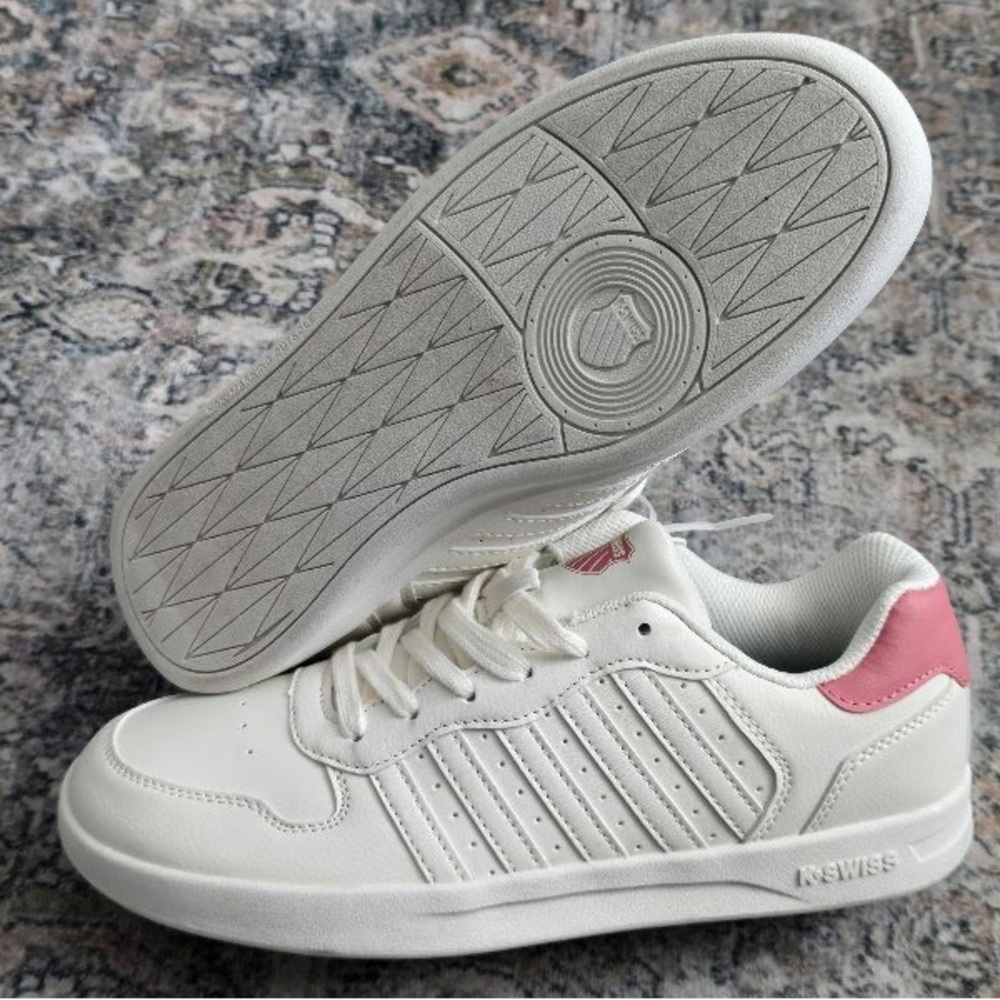 KSwiss White and Pink Sneakers - Women Size 9